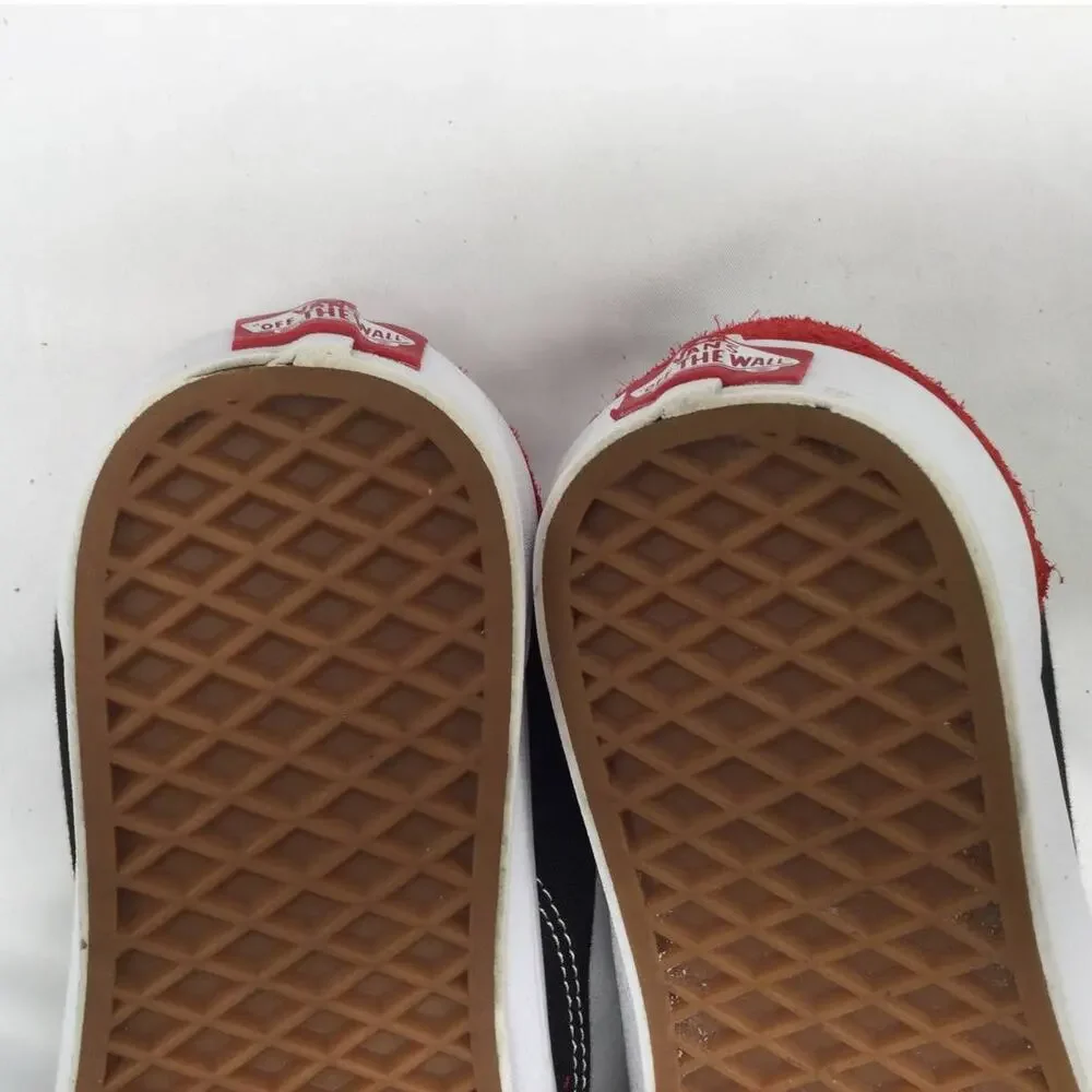 Vans Old Skool Sidestripe V Red, Black & White Shoes M8.5/W10